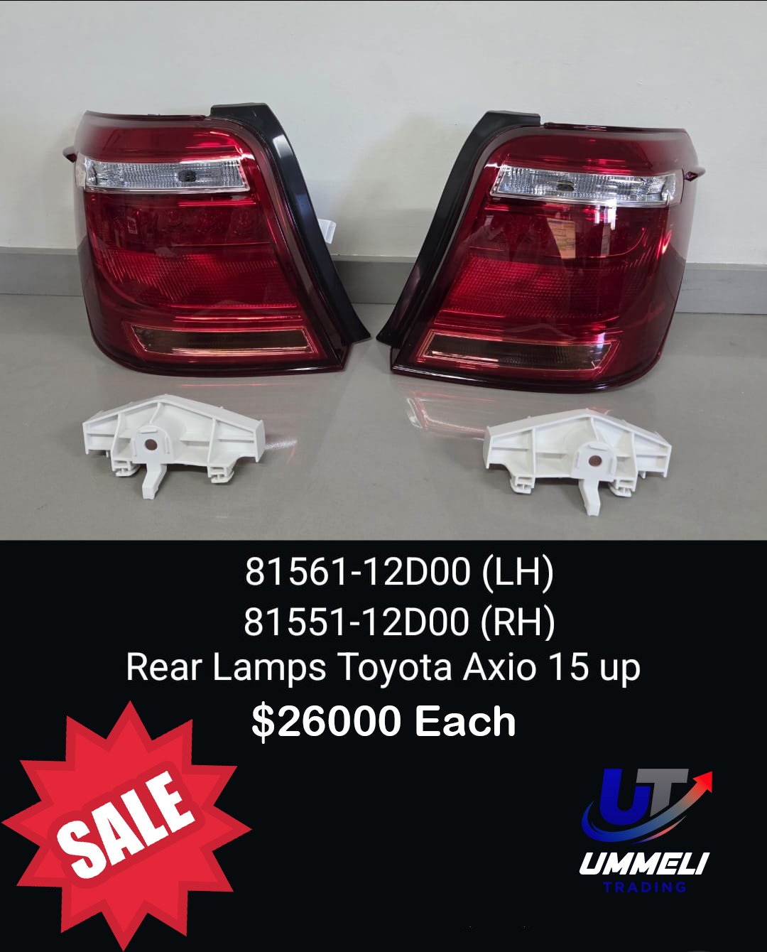 TOYOTA Axio 2016 DBA-NZE164 Tail Lights