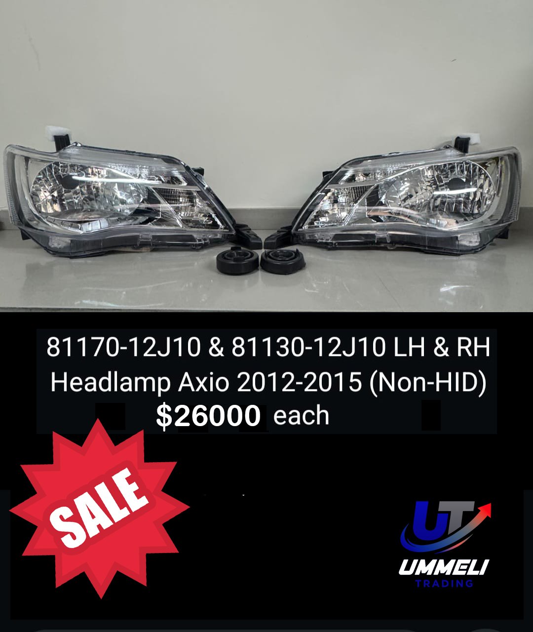 TOYOTA Axio 2013 DBA-NZE161 Headlights